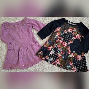 Bundle Of 2 Girls Designer Ling Sleeve Tunics, Sz 3T